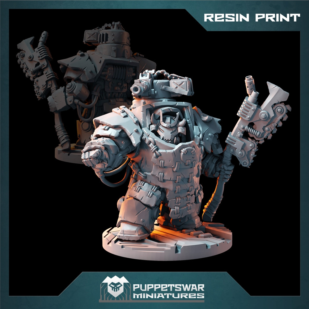 Bushi Orc Chieftain in buster armour (3D Resin Print)