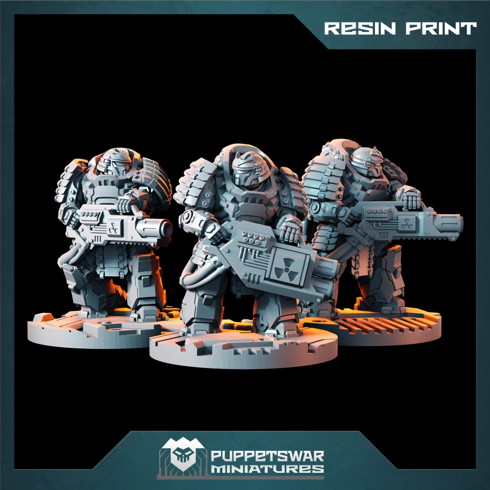 Bushi Heavy Gunners Set A (3D Resin Print)