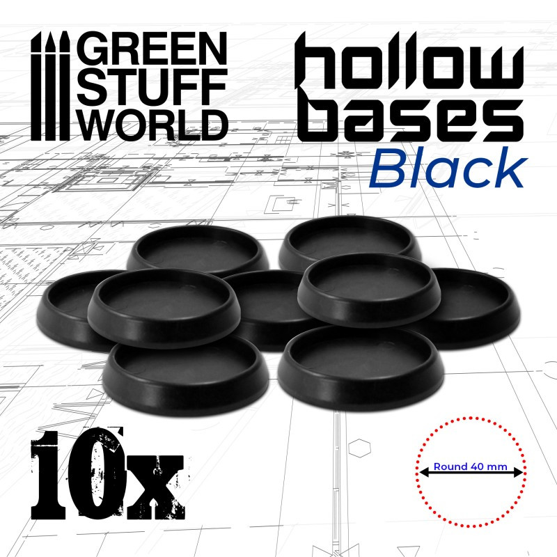 Hollow Plastic Bases - Round 40mm