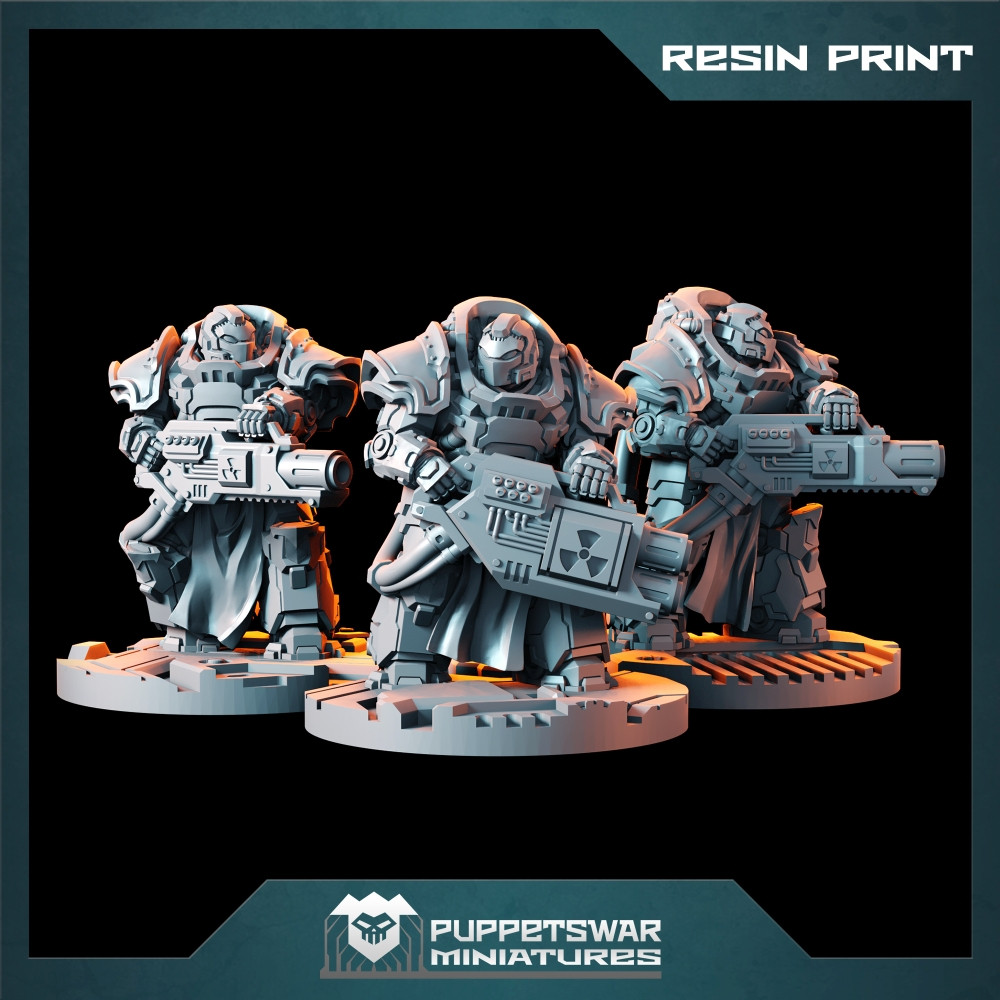 Knight Heavy Gunners Set A (3D Resin Print)