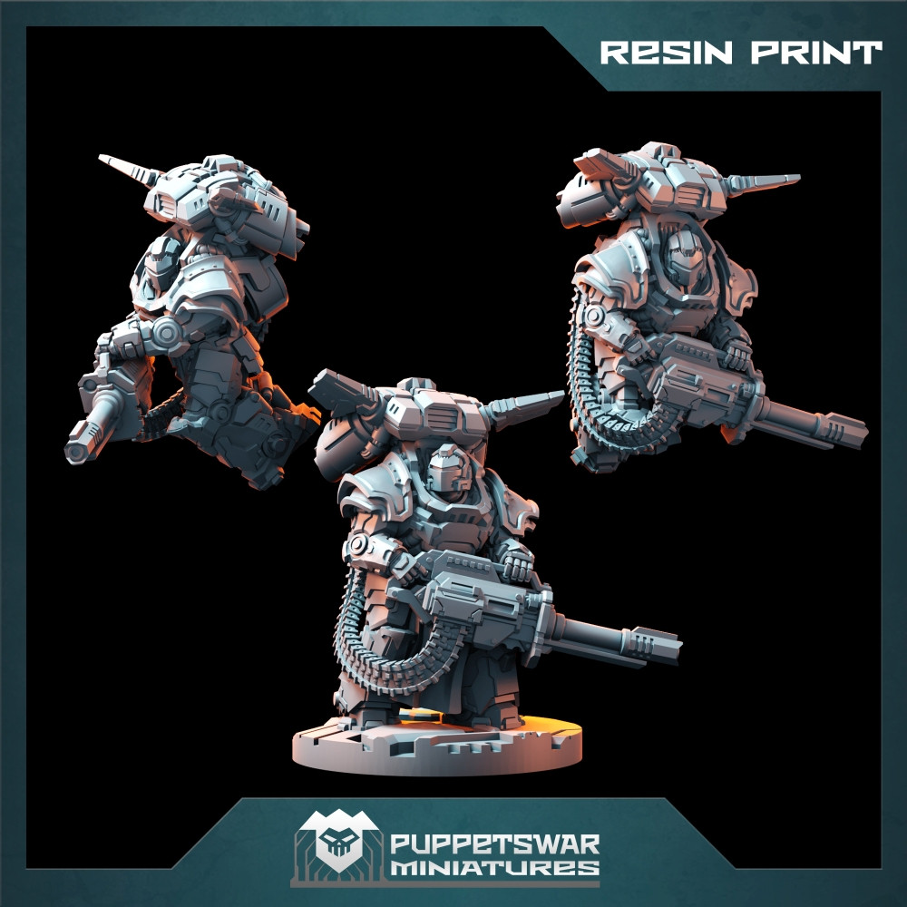 Knight Heavy Gunners Set B (3D Resin Print)