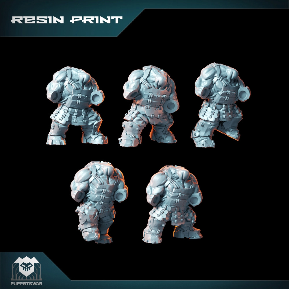 Bushi Orc Gunners Bodies (3D Resin Print)