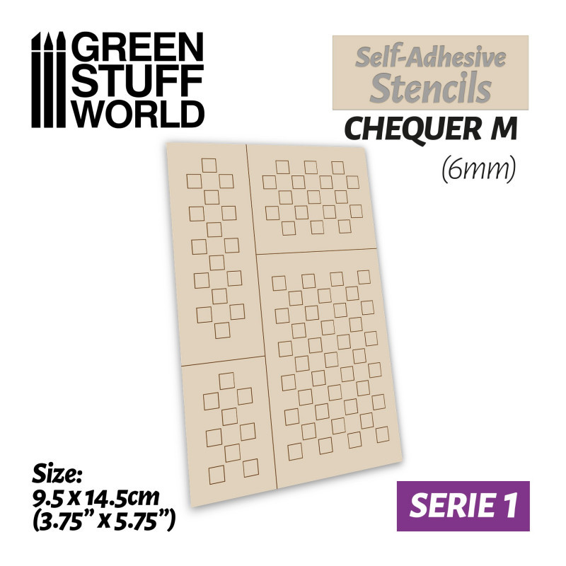 Self-adhesive stencils - Chequer M