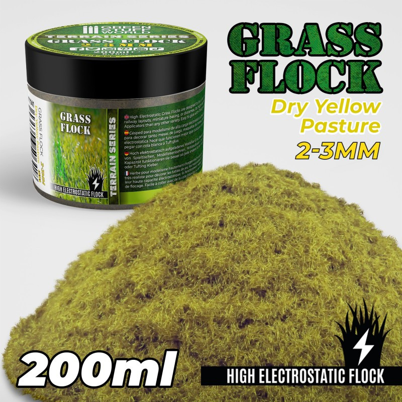 Static Grass Flock - Dry Yellow Pasture 3mm - 200ml