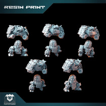 Bushi Orc Bots Gunners Bodies (3D Resin Print)