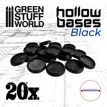 Hollow Plastic Bases - Round 25mm