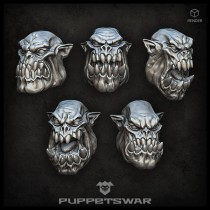 Orc Heads Five models Puppetswar S392 
