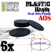 Plastic Bases - Oval Pill 60x35mm