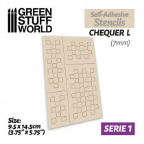 Self-adhesive stencils - Chequer L