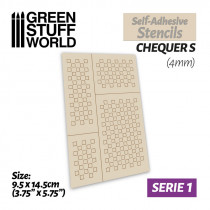 Self-adhesive stencils - Chequer S