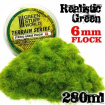 Static Grass Flock - Realistic Green 6mm - 280ml