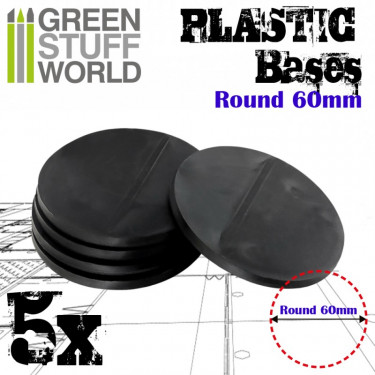 60mm round bases for wargaming-pack of 8 